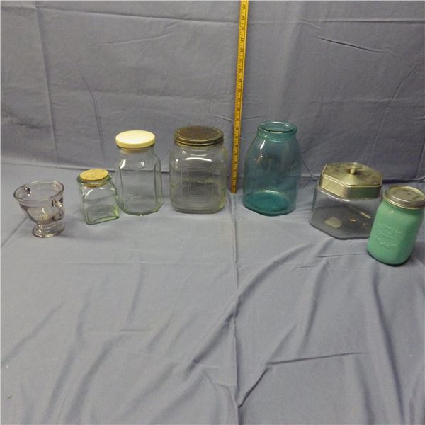 Glass sealers and jars etc