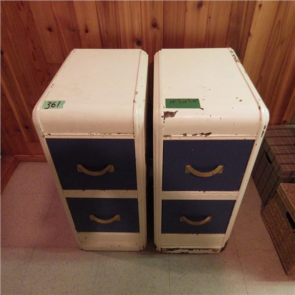 Set of dressing table drawers that have been disassembled could be used as bedside night stands