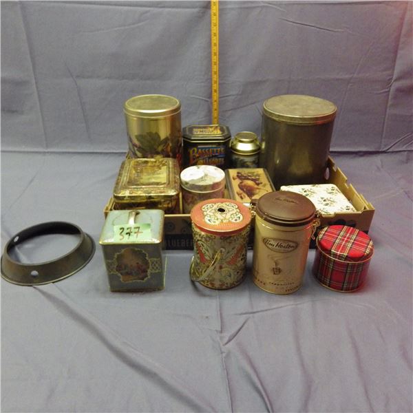 Vintage and other collectible tins