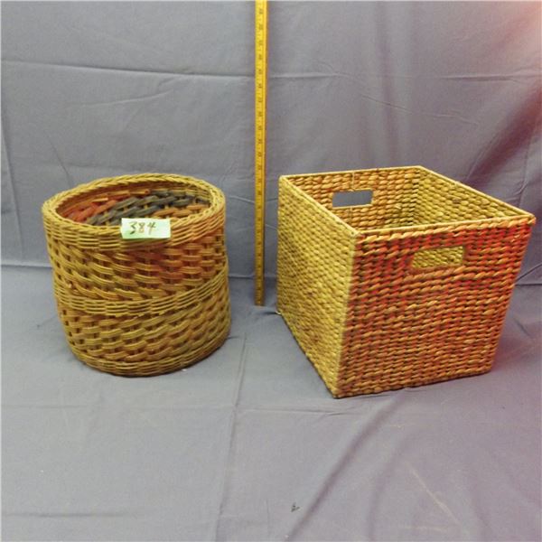 2 Wicker Style baskets