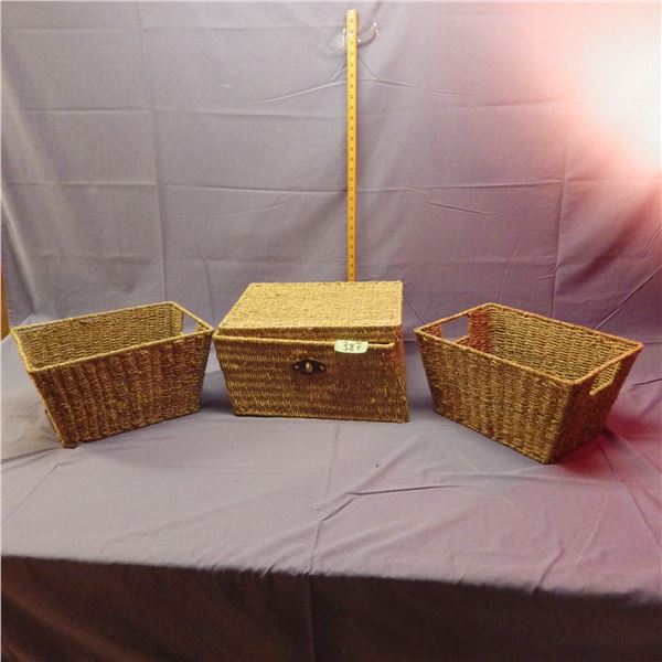 Modern Wicker style baskets