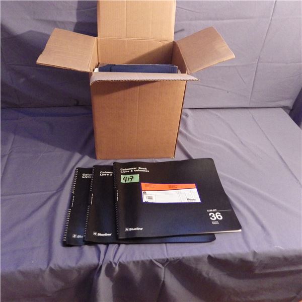 Columnar accounting books And three ring binders