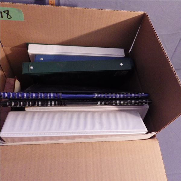 Three ring binders and other books