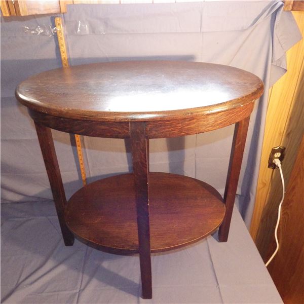 Vintage oval shaped wood  occasional table