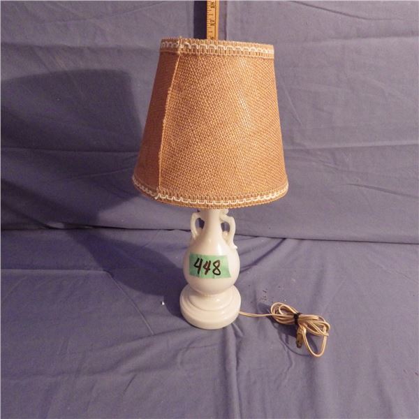 Milk glass style table lamp