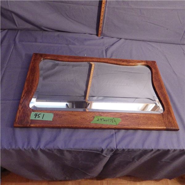 Beveled mirror with vintage frame