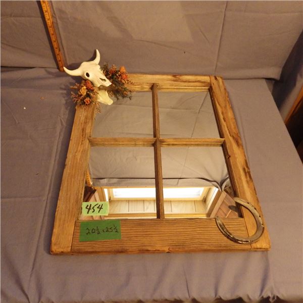 Vintage  Window frame with mirror backing