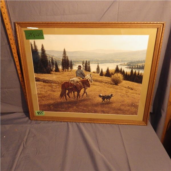 Framed picture signature noted in photo
