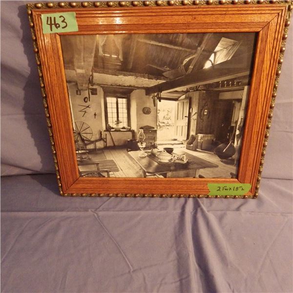 Framed picture of old style farmhouse  Room