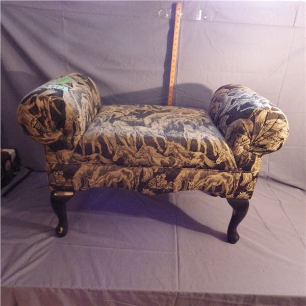 Vintage small rolled arm bench