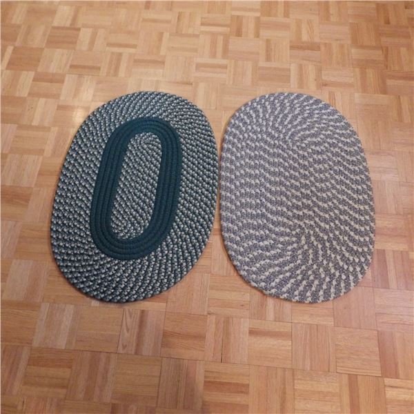 Lot of two handmade Floor mats