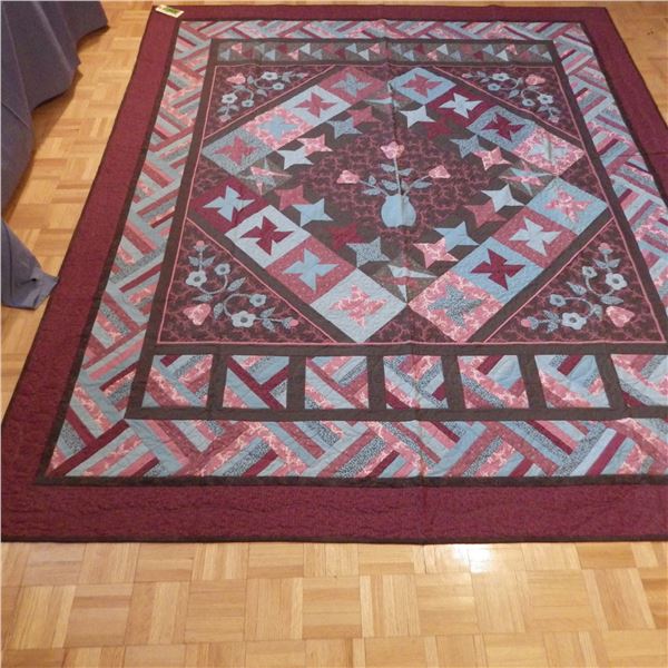 Vintage quilt size noted in photo