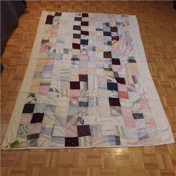 Vintage quilt size noted in photo