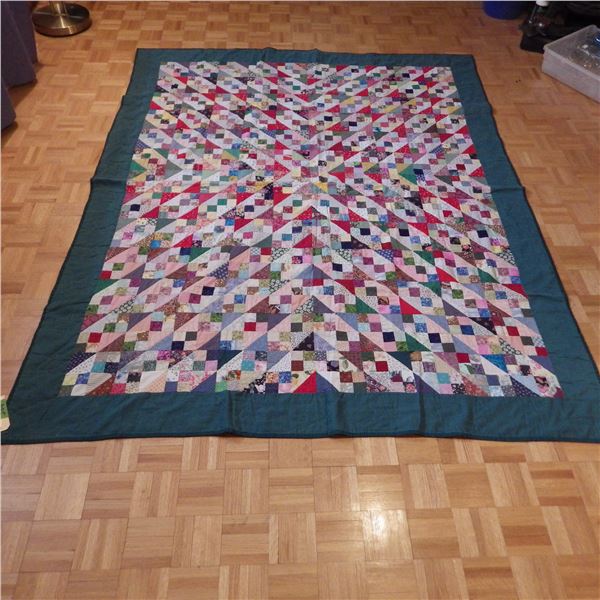 Vintage quilt size noted in photo