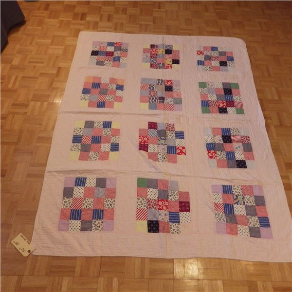 Vintage quilt size noted in photo