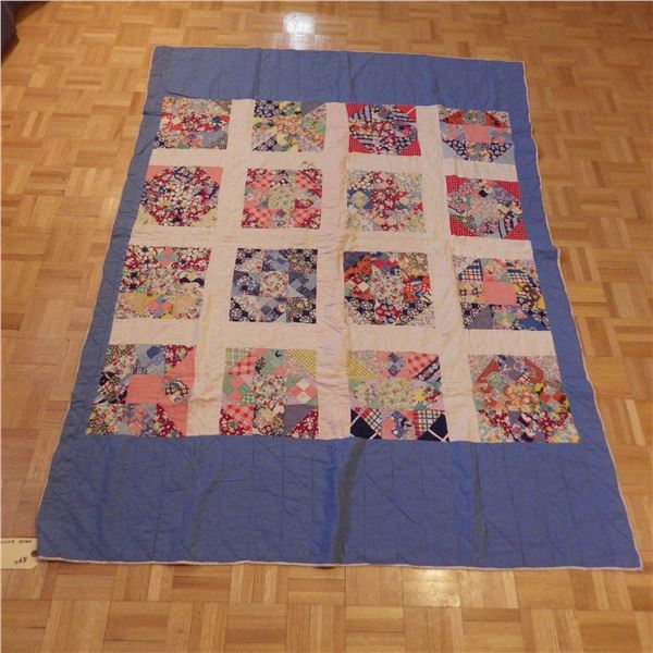 Vintage quilt size noted in photo