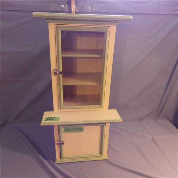 small  storage  Cabinet   with glass front door
