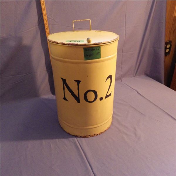 Vintage lookink metal style flour tin