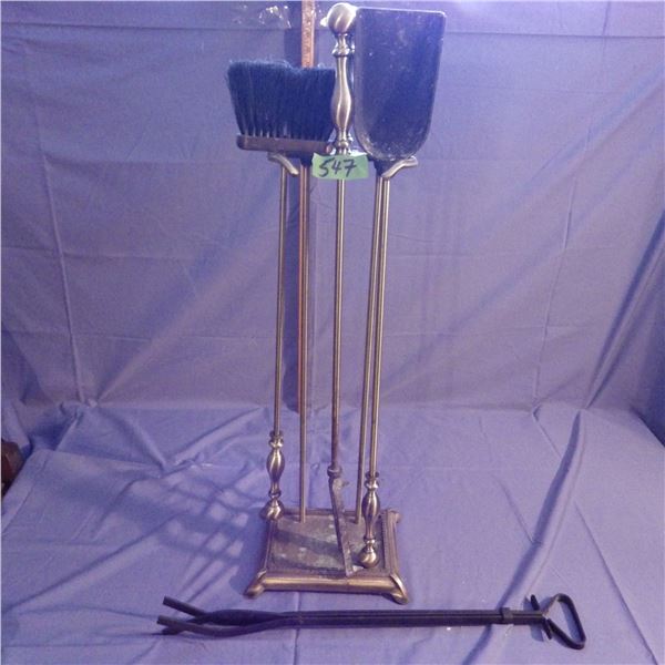 Set a fireplace tools