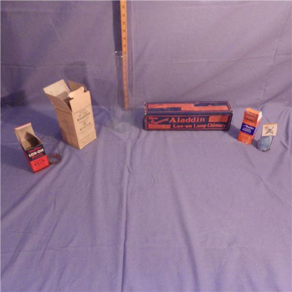 Aladdin lamp chimney boxes and parts and pieces