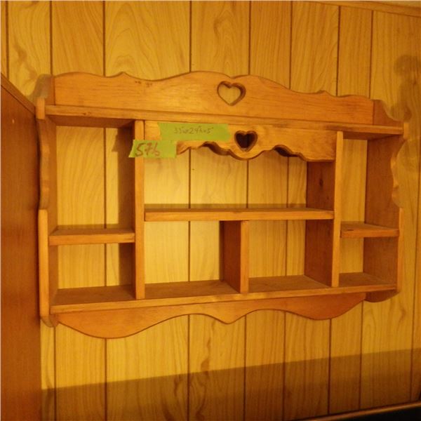 Wood Wall Mount   Whatnot Shelf