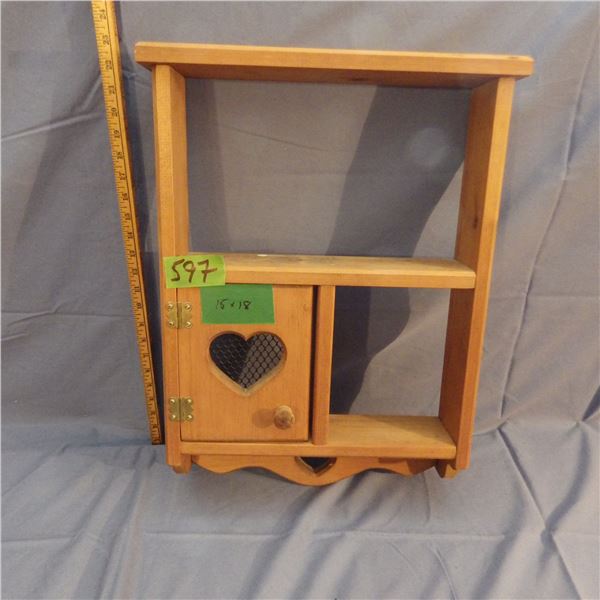 Small wood display shelf