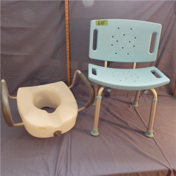 Assisted living bathtub seat and toilet seat