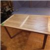 Image 1 : Wood framed table possibly teak