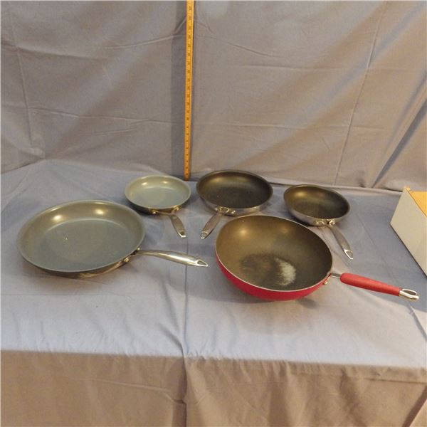 Lot of frying pans