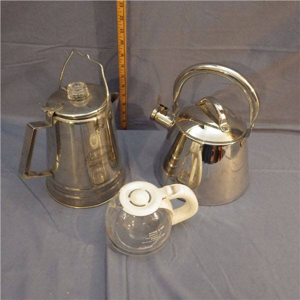 Stainless steel coffee pot and tea kettle