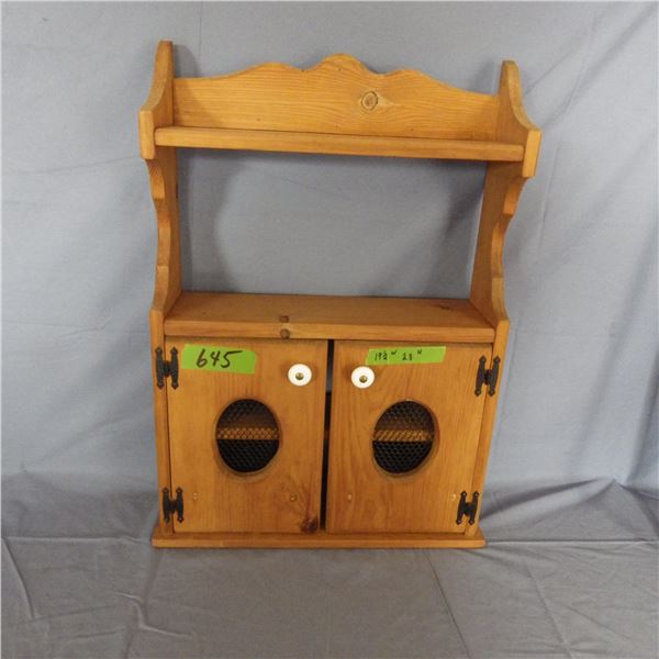 small wall mount wood display self