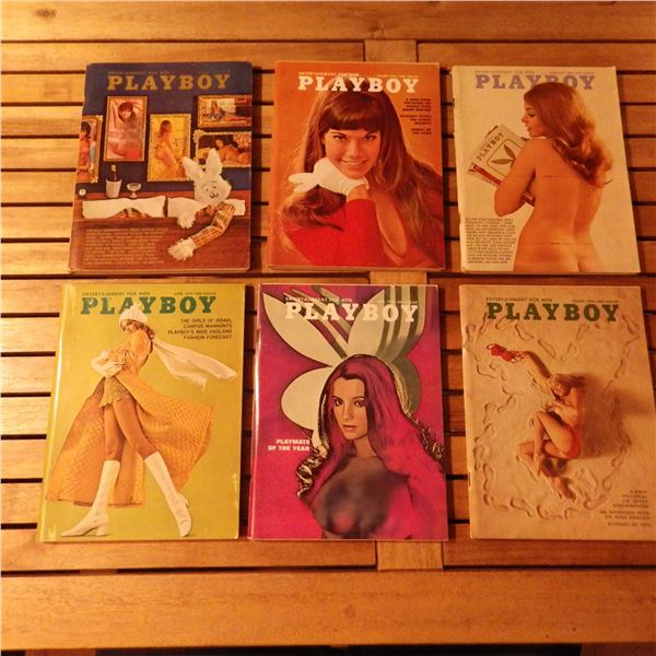 vintage Playboy magazines 1970