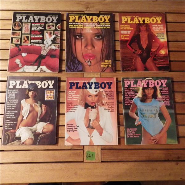 Vintage Playboy magazines 1977