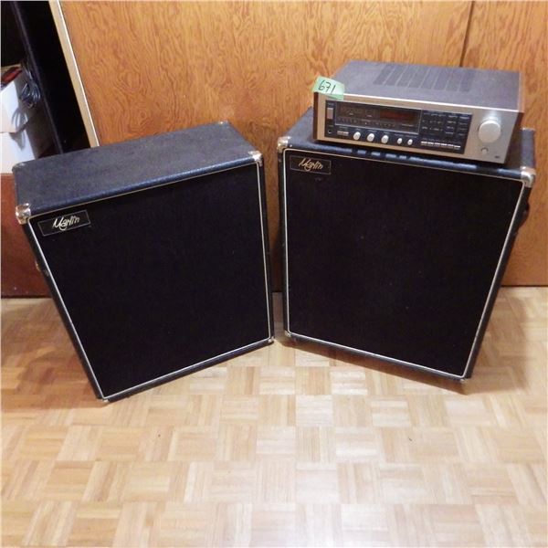 Realistic AM FM receiver and Marlin speakers