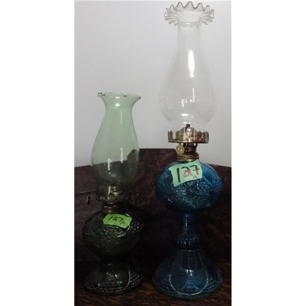 2 repoduction oil lamps