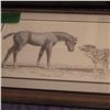 Image 11 : Lot of 4 framed pictures horse and western theme  Artist signatures noted in photos