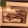 Image 2 : Lot of 4 framed pictures horse and western theme  Artist signatures noted in photos
