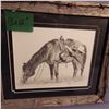 Image 3 : Lot of 4 framed pictures horse and western theme  Artist signatures noted in photos