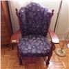 Image 1 : Wood side chair with upholstered seating