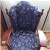 Image 2 : Wood side chair with upholstered seating