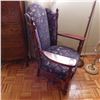Image 3 : Wood side chair with upholstered seating