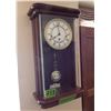 Image 1 : German pendulum wall clock with key wind and gong