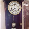 Image 6 : German pendulum wall clock with key wind and gong
