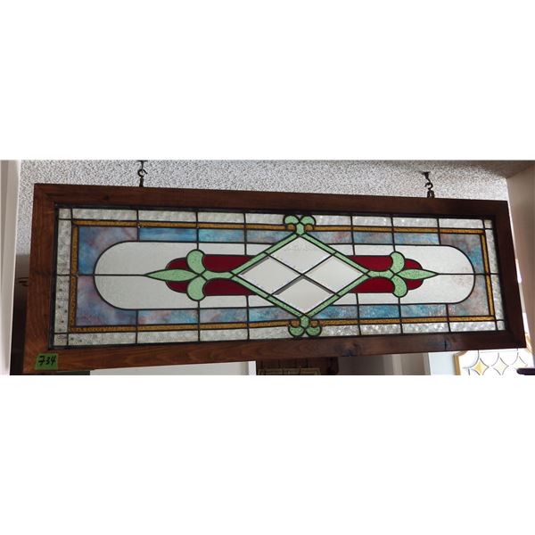 Hanging stained glass window display