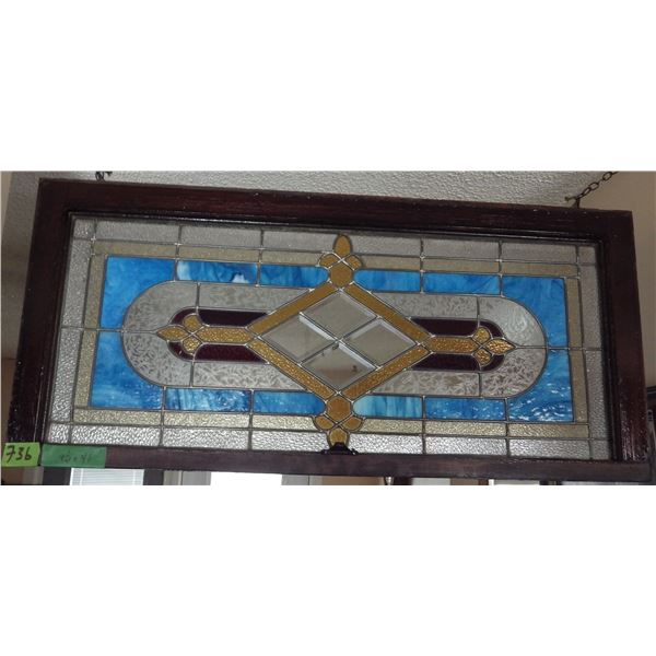 Hanging stained glass window display