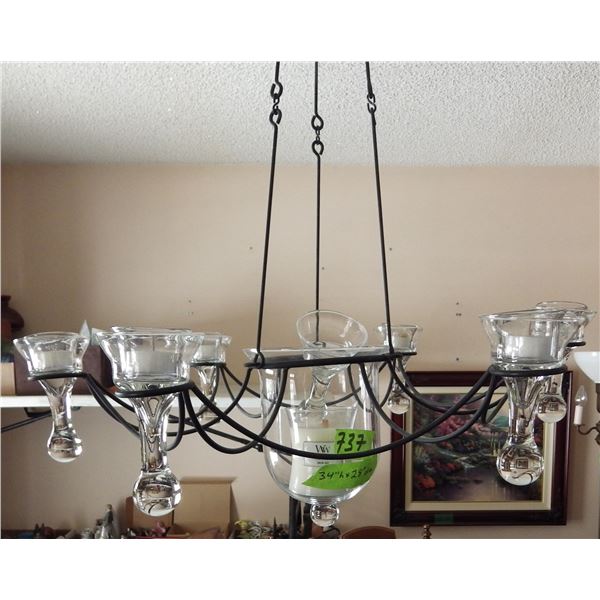 Chandelier designed for candles