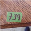 Image 15 : Oak dining room table with two leaves and six chairs trestle pedestal base