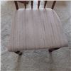 Image 5 : Oak dining room table with two leaves and six chairs trestle pedestal base