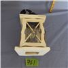 Image 1 : Wood framed ceiling pendant lantern with glass