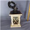 Image 2 : Wood framed ceiling pendant lantern with glass